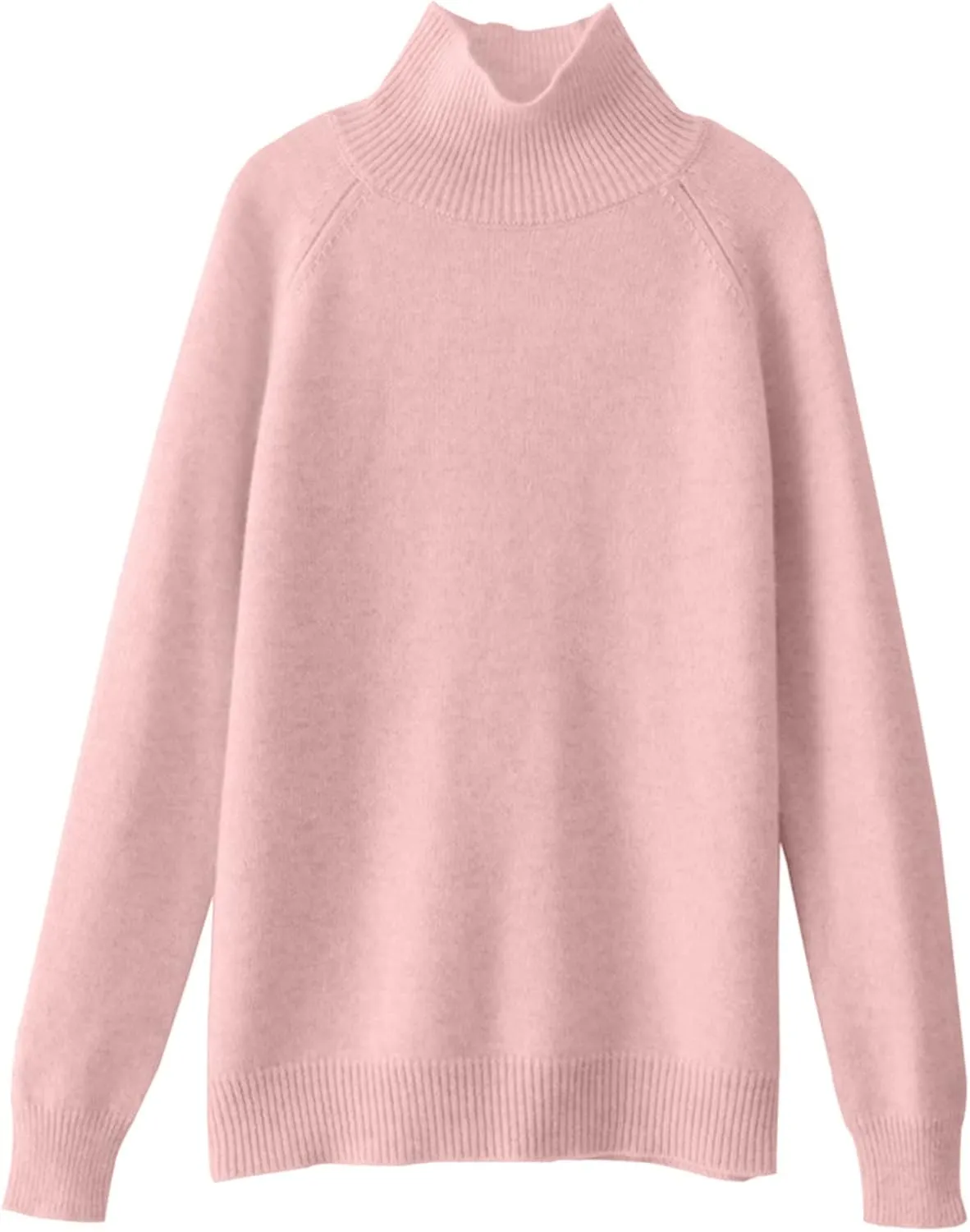 Womens Turtleneck Ribbed Knit Sweater Fall Warm Lightweight Trendy Jumpers Long Sleeve Loose Fit Casual Pullover Tops