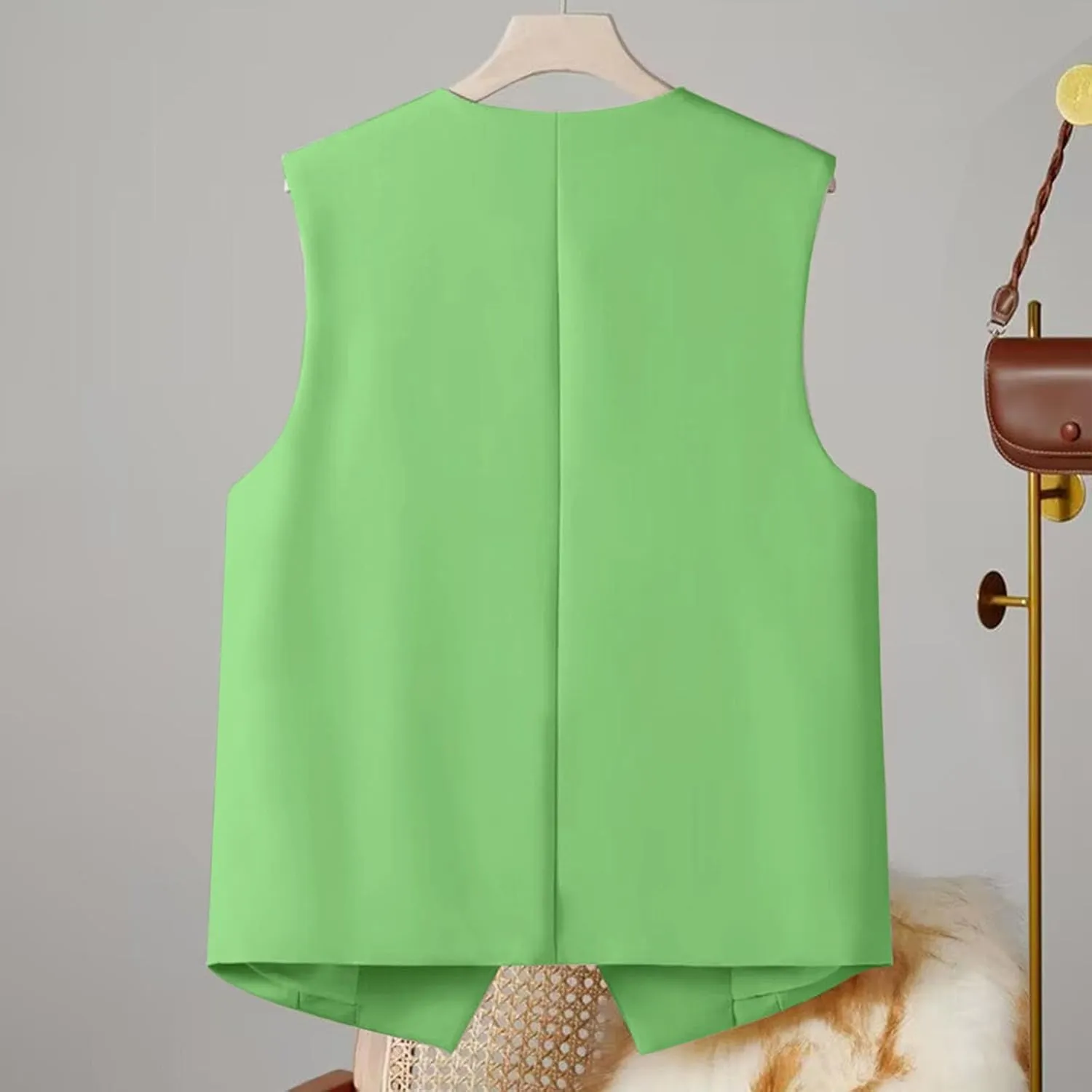Womens Vest Blazers Solid Buttons Sleeveless Waistcoat Tops Blazer Suit Coat Petite Blazer Dressy Casual